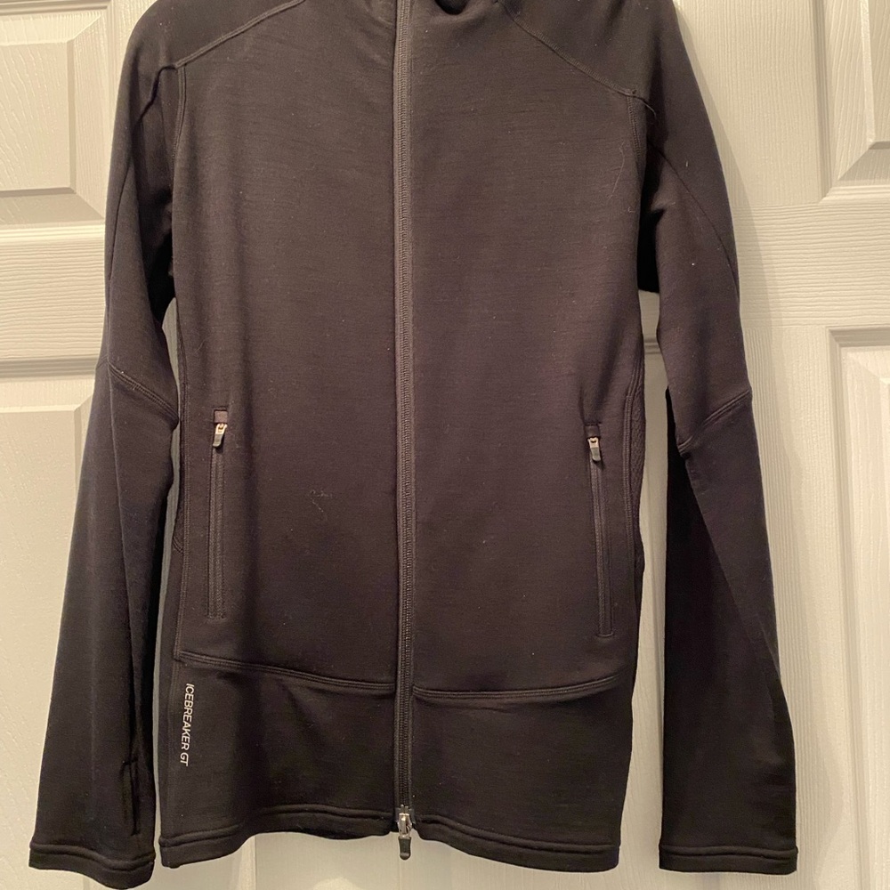 NWOT Womens L Icebreaker 260 merino wool Rapid Zip sweater cardigan jacket.